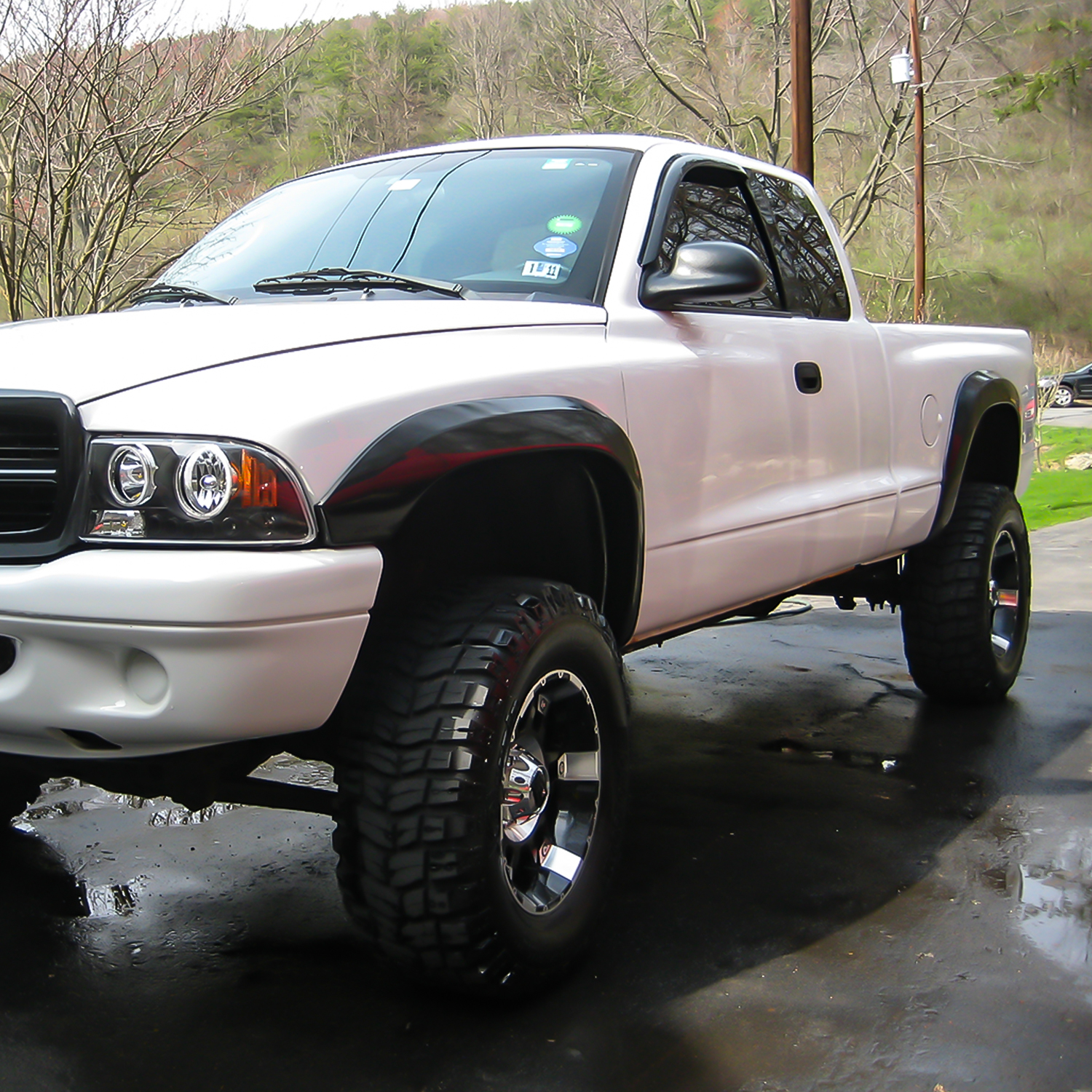 For 19972004 Dodge Dakota Black Pocket Style Fender Flares Set 1998/99